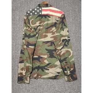 Denim supply ralph lauren button down shirt camo usa flag army military 2XL